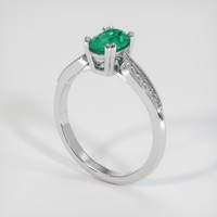 0.75 Ct. Emerald Ring, Platinum 950 2