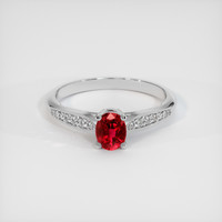 1.28 Ct. Ruby Ring, Platinum 950 1