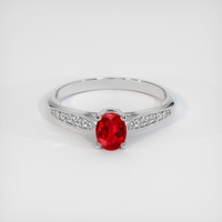 0.82 Ct. Ruby Ring, Platinum 950 1