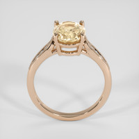 3.34 Ct. Peach Sapphire Ring, 14K Rose Gold 3