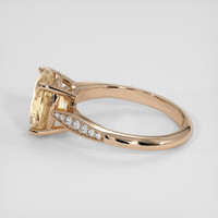 3.34 Ct. Peach Sapphire Ring, 14K Rose Gold 4
