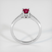 0.99 Ct. Pinkish Red Ruby Ring, 10K White Gold 3