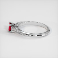 1.14 Ct. Ruby Ring, 14K White Gold 4