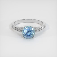 3.24 Ct. Sapphire Ring, 14K White Gold 1