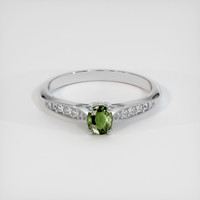0.54 Ct. Gemstone Ring, 18K White Gold 1