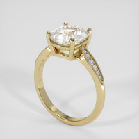 2.59 Ct. White Sapphire Ring, 14K Yellow Gold 2