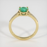0.73 Ct. Emerald Ring, 18K Yellow Gold 3