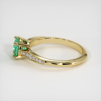 0.73 Ct. Emerald Ring, 18K Yellow Gold 4