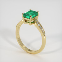 1.83 Ct. Emerald Ring, 18K Yellow Gold 2