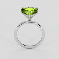 4.47 Ct. Yellowish Green Peridot Ring, Platinum 950 3