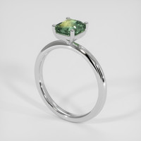 1.34 Ct. Yellowish Green Sapphire Ring, Platinum 950 2