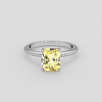 2.67 Ct. Yellow Sapphire Ring, Platinum 950 1
