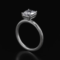 1.59 Ct. White Sapphire Ring, Platinum 950 2
