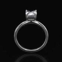 1.59 Ct. White Sapphire Ring, Platinum 950 3