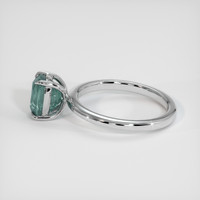 2.29 Ct. Bluish Green Sapphire Ring, Platinum 950 4