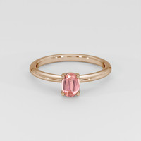 0.57 Ct. Padparadscha Sapphire Ring, 14K Rose Gold 1