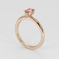 0.57 Ct. Padparadscha Sapphire Ring, 14K Rose Gold 2