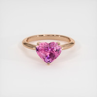 2.02 Ct. Pink Sapphire Ring, 14K Rose Gold 1
