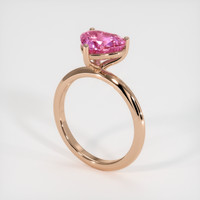 2.02 Ct. Pink Sapphire Ring, 14K Rose Gold 2