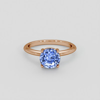 2.76 Ct. Blue Sapphire Ring, 18K Rose Gold 1