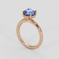 2.76 Ct. Blue Sapphire Ring, 18K Rose Gold 2