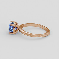 2.76 Ct. Blue Sapphire Ring, 18K Rose Gold 4