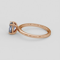 1.22 Ct. Bluish Grey Sapphire Ring, 18K Rose Gold 4