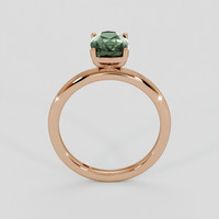 2.57 Ct. Green Sapphire Ring, 18K Rose Gold 3