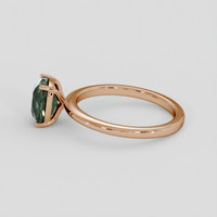 2.57 Ct. Green Sapphire Ring, 18K Rose Gold 4