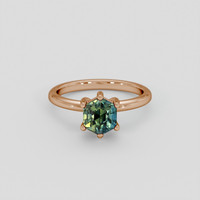 1.53 Ct. Bi Color / Parti Sapphire Ring, 18K Rose Gold 1