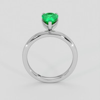 1.12 Ct. Emerald Ring, Silver 3