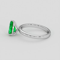 1.12 Ct. Emerald Ring, Silver 4