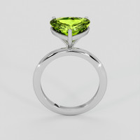 4.47 Ct. Yellowish Green Peridot Ring, 10K White Gold 3