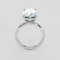 6.66 Ct. Blue Aquamarine Ring, 10K White Gold 3