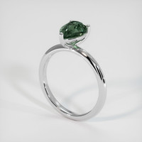 2.06 Ct. Green Sapphire Ring, 10K White Gold 2