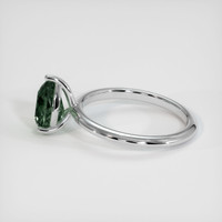 2.06 Ct. Green Sapphire Ring, 10K White Gold 4