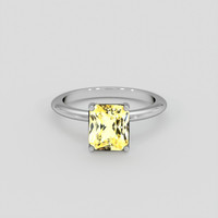 2.67 Ct. Yellow Sapphire Ring, 10K White Gold 1
