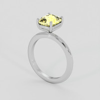 2.67 Ct. Yellow Sapphire Ring, 10K White Gold 2