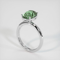 3.64 Ct. Green Sapphire Ring, 10K White Gold 2