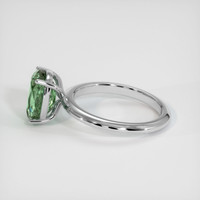 3.64 Ct. Green Sapphire Ring, 10K White Gold 4