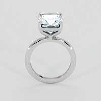 4.33 Ct. Blue Aquamarine Ring, 14K White Gold 3