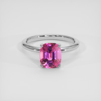 3.19 Ct. Pink Sapphire Ring, 14K White Gold 1