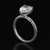 5.07 Ct. White Sapphire Ring, 14K White Gold 2