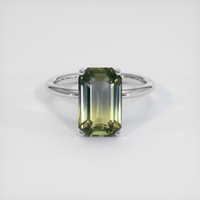 5.02 Ct. Bi Color Sapphire Ring, 14K White Gold 1