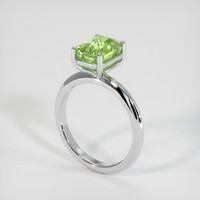 4.24 Ct. Green Sapphire Ring, 14K White Gold 2