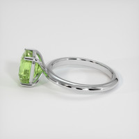 4.24 Ct. Green Sapphire Ring, 14K White Gold 4