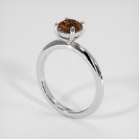 1.07 Ct. Padparadscha Sapphire Ring, 14K White Gold 2