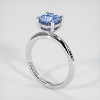 1.85 Ct. Blue Sapphire Ring, 14K White Gold 2