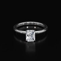 2.06 Ct. Sapphire Ring, 14K White Gold 1