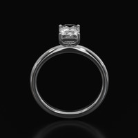 2.06 Ct. Sapphire Ring, 14K White Gold 3